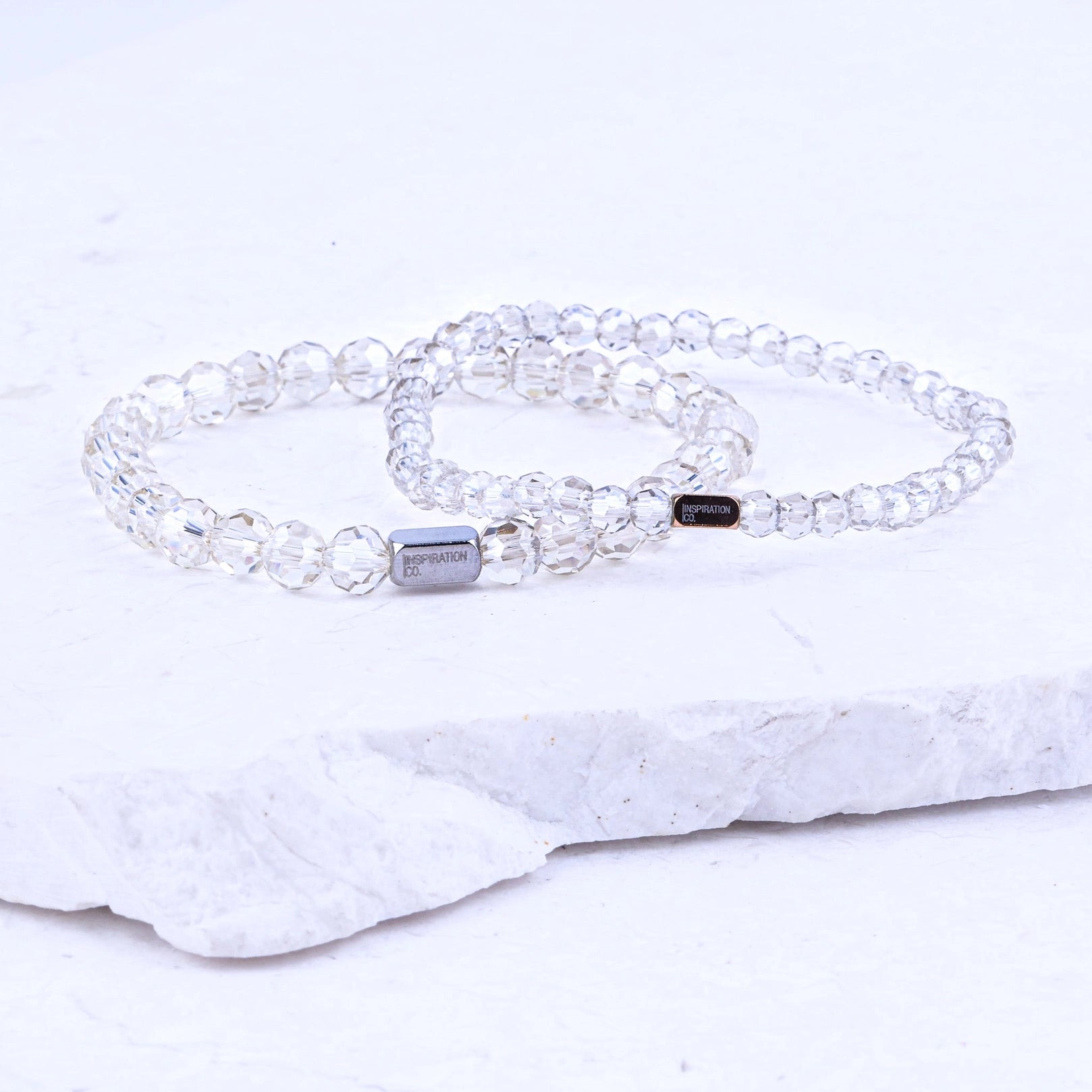 Silver Champagne Crystal - Accent Bracelet