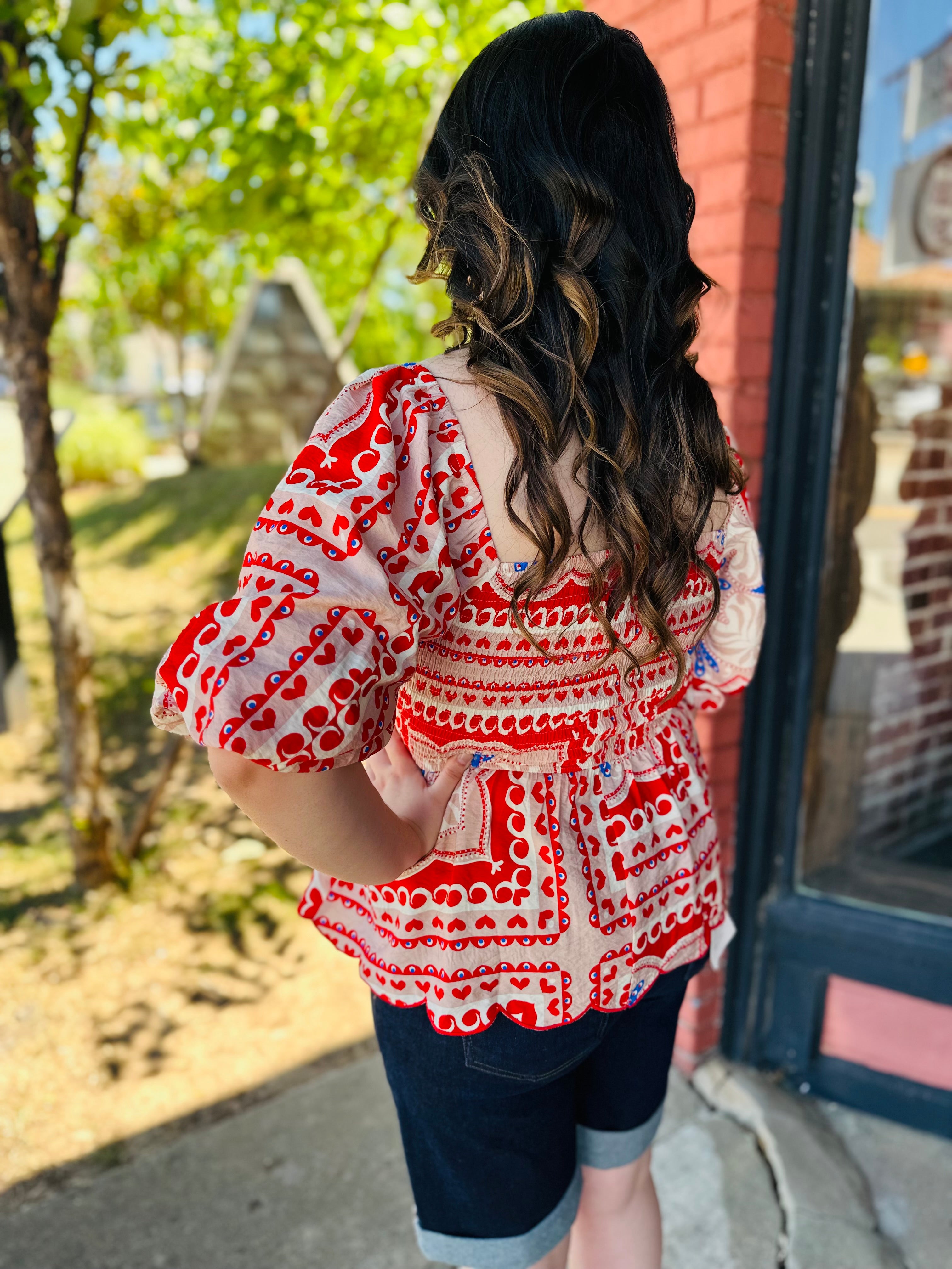 Freedom Peplum Top