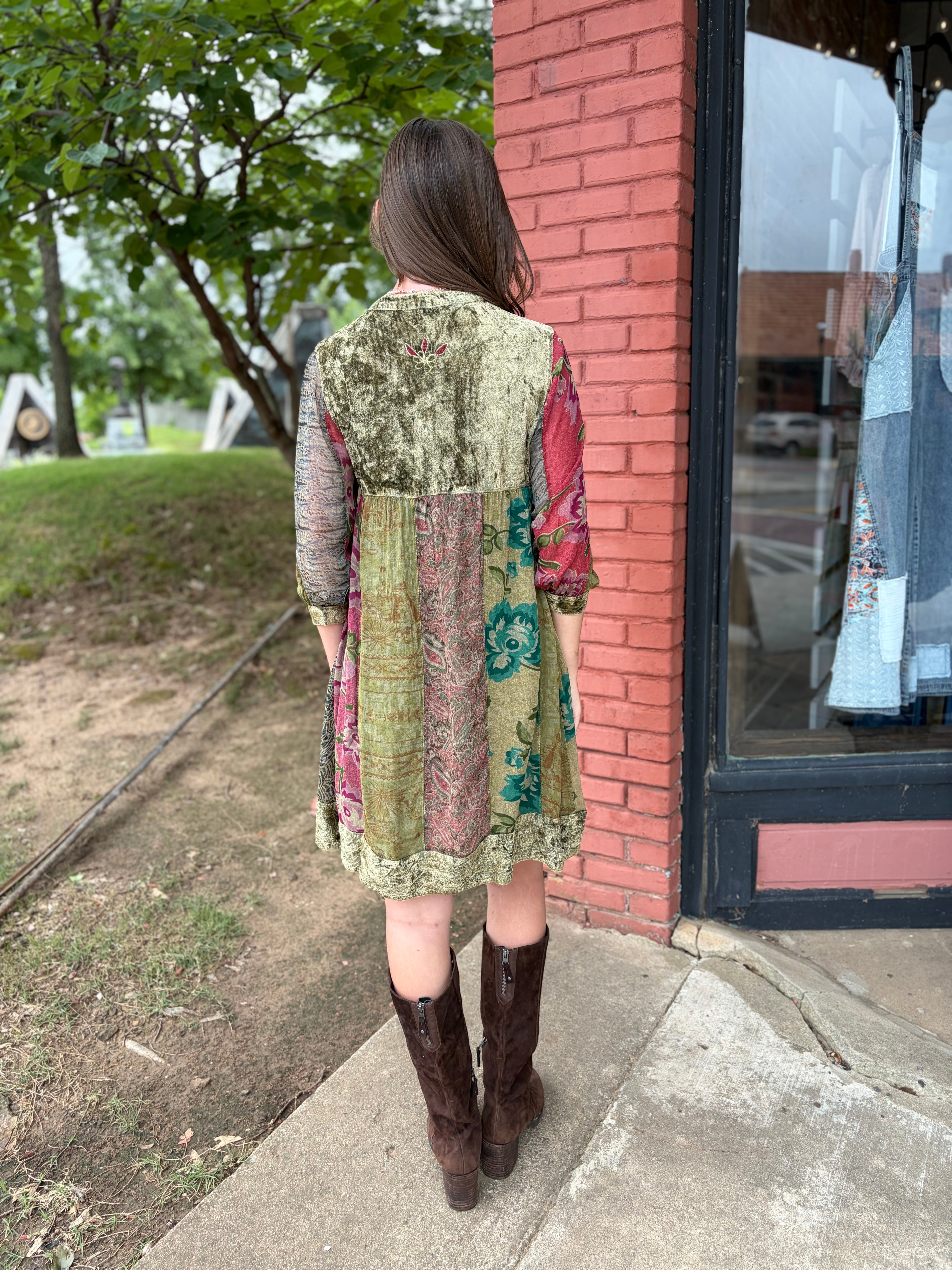 Lizzy Bohemian Patchwork Babydoll Dress
