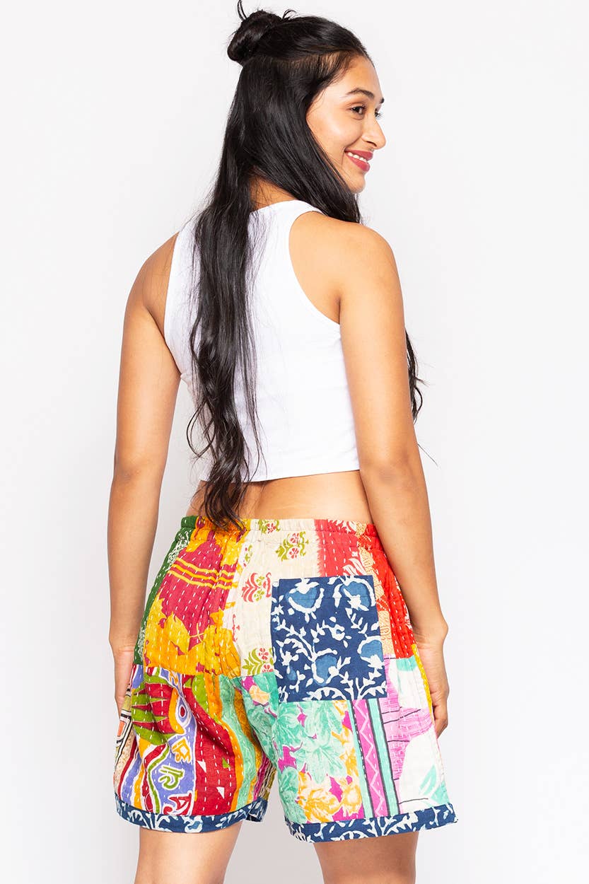 Kantha Patchwork Shorts