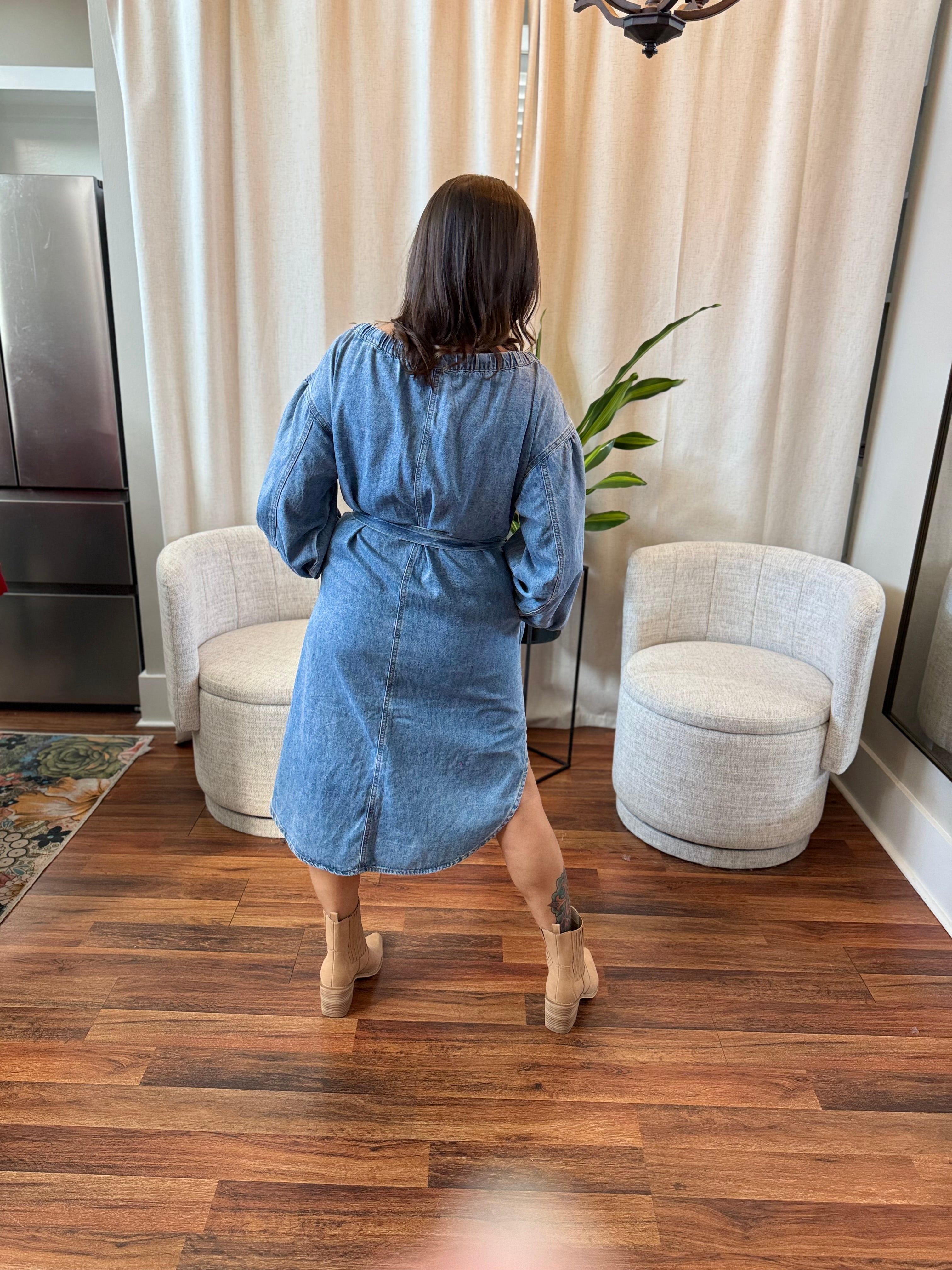 Cowgirl Charm Denim Dress