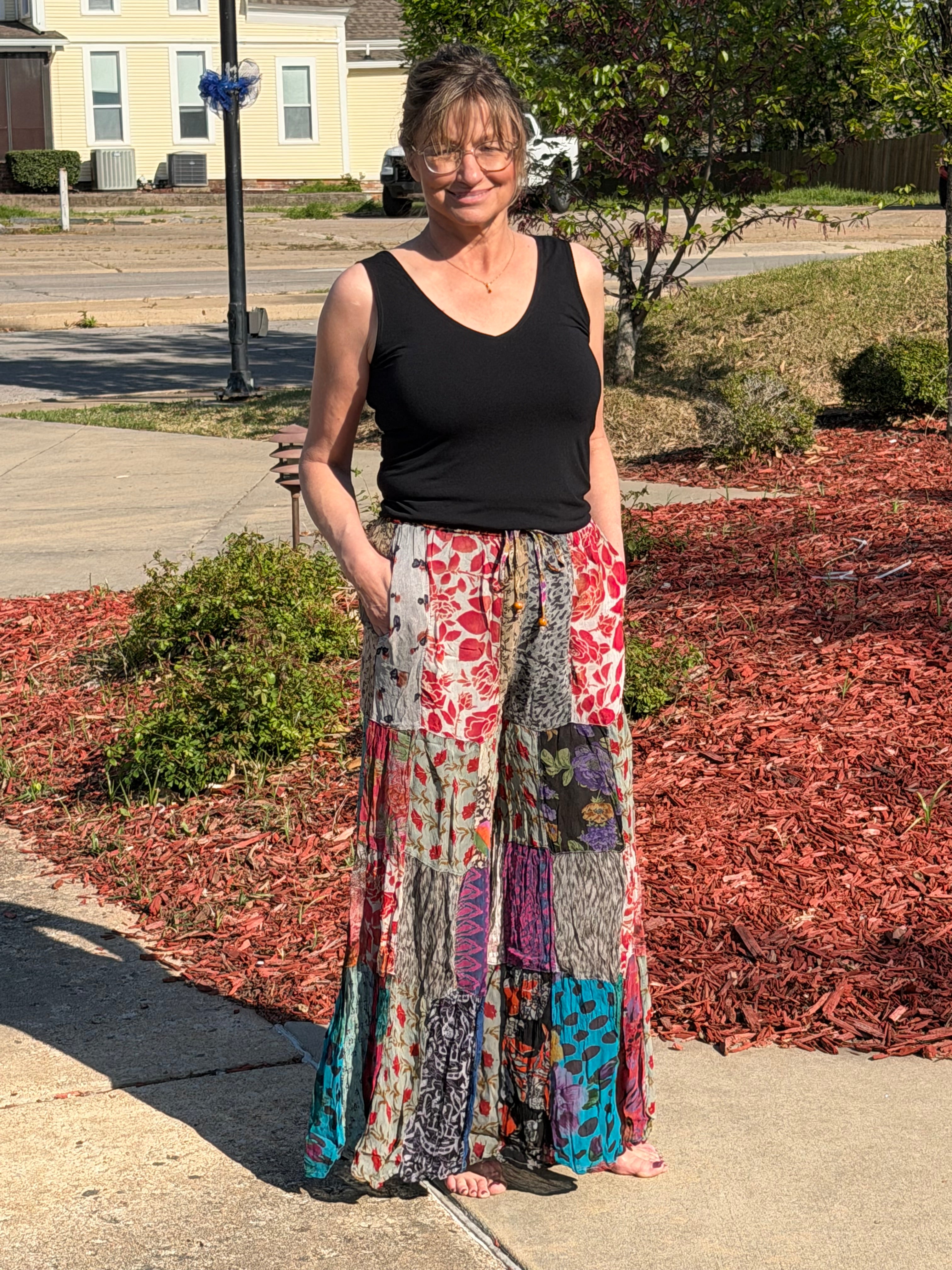 Bohème Patchwork Georgette Flares