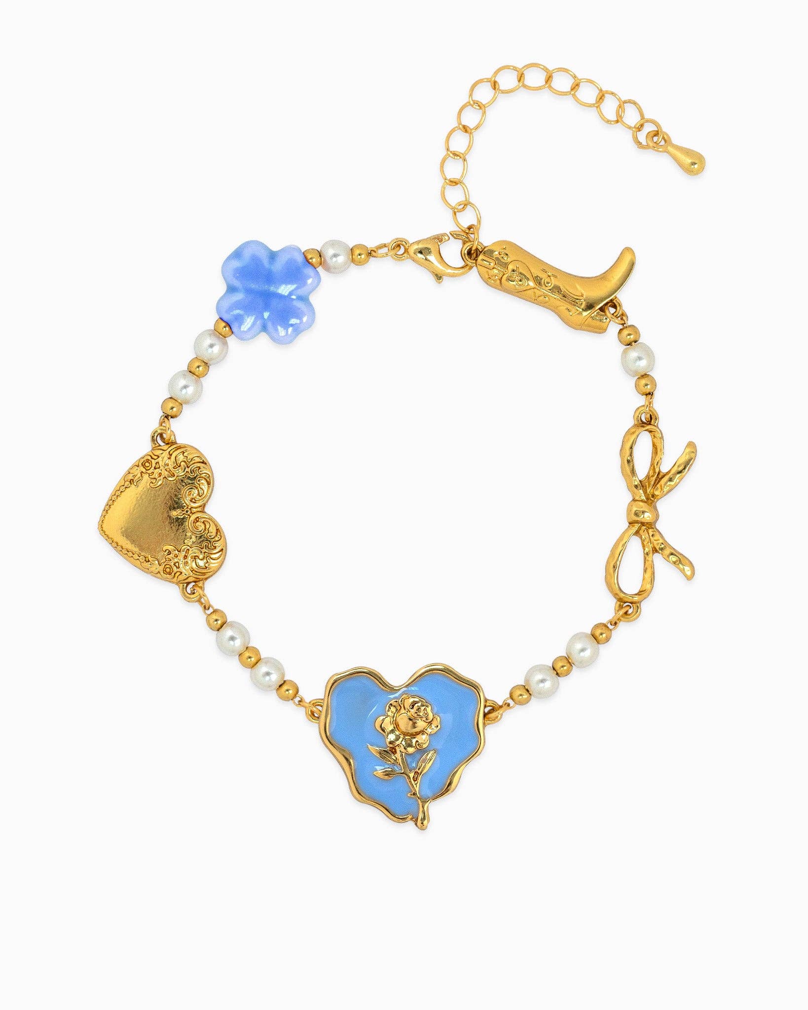 Once Upon a Rose Heart Western Bracelet