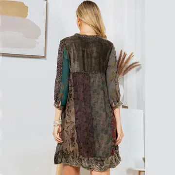 Lizzy Bohemian Patchwork Babydoll Dress