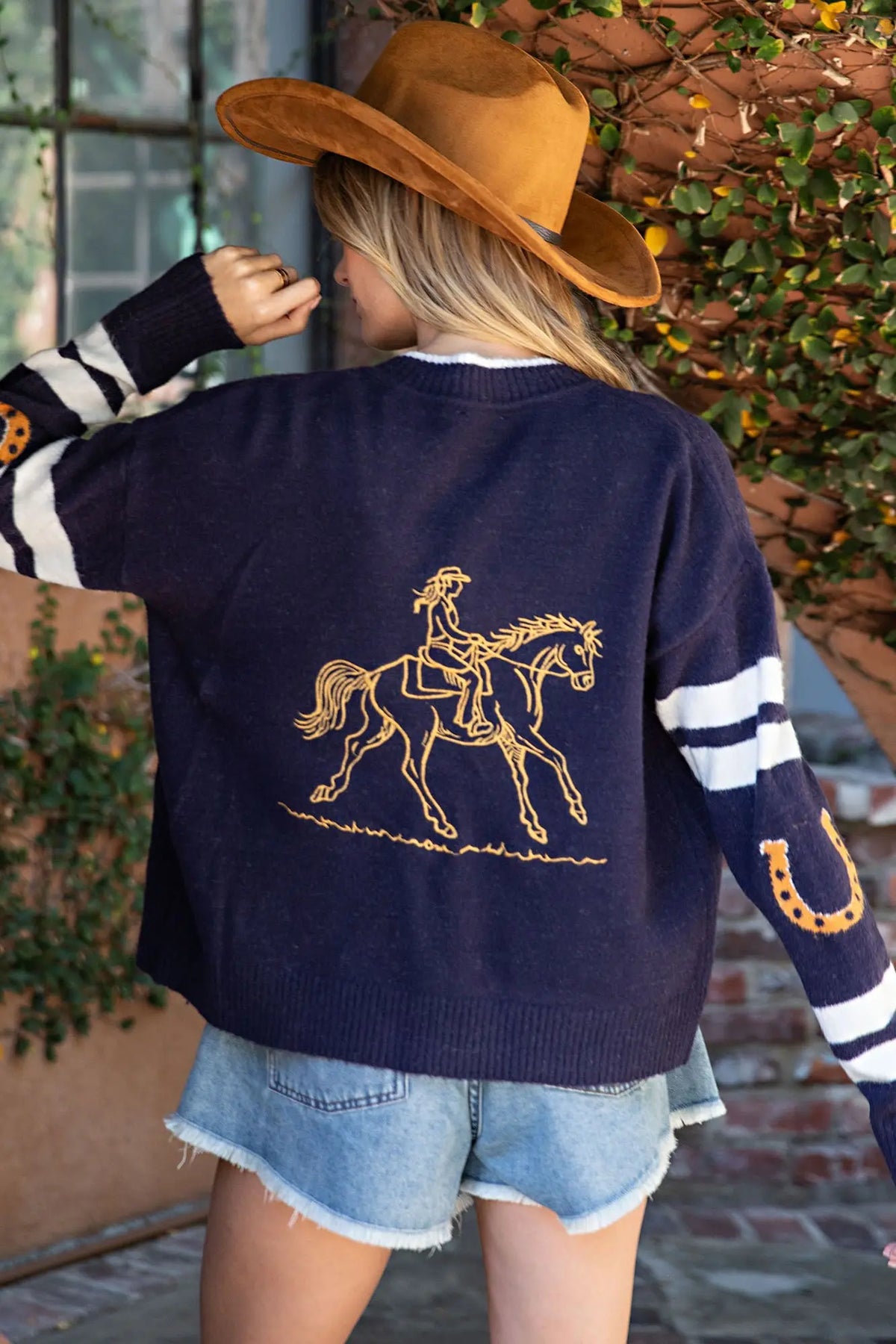 Rodeo Embroidered Knit Cardigan