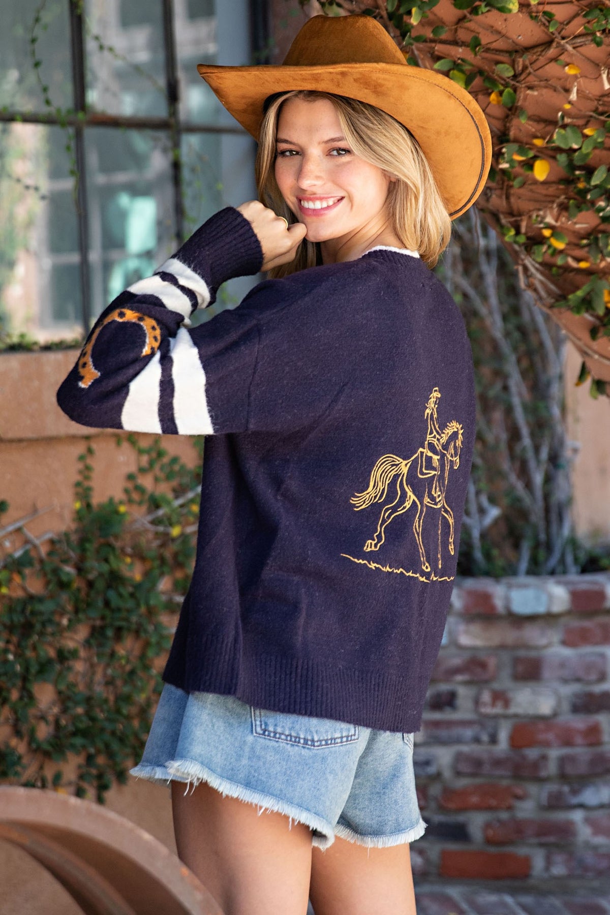 Rodeo Embroidered Knit Cardigan