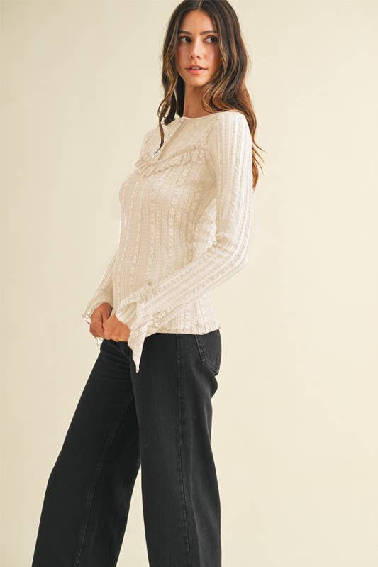 Willow Ruffle Knit Top