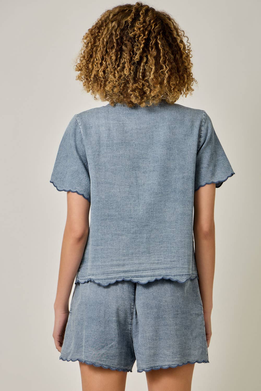 Eyelet Embroidered Washed Tencel Blouse