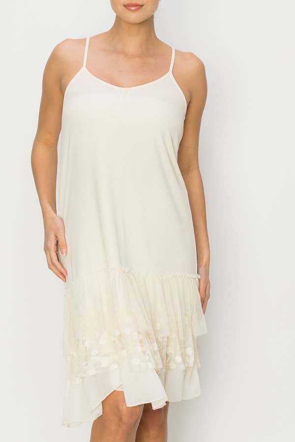 Beige Lace Dress Extender