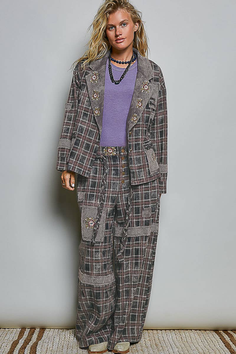 The Celestine Jacket — Olive Plaid