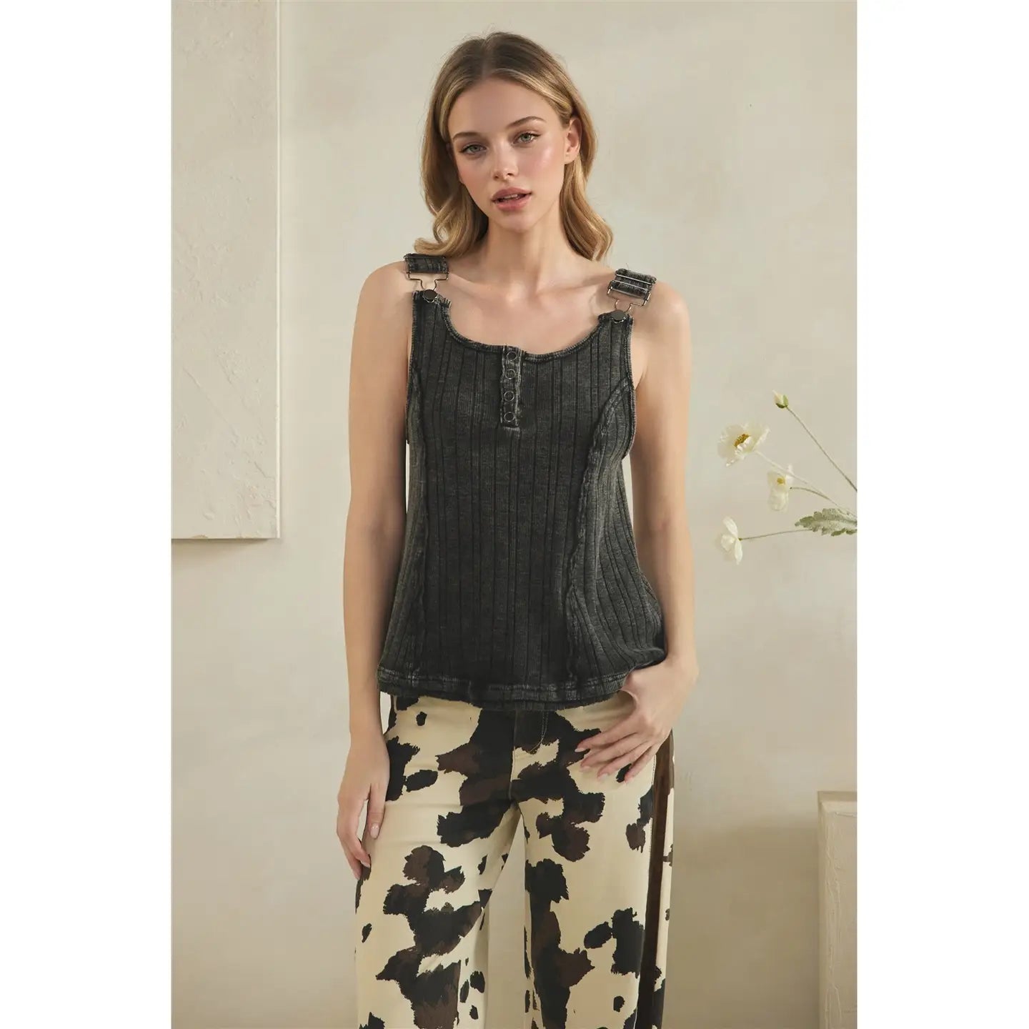 Black Buckle Up Tank
