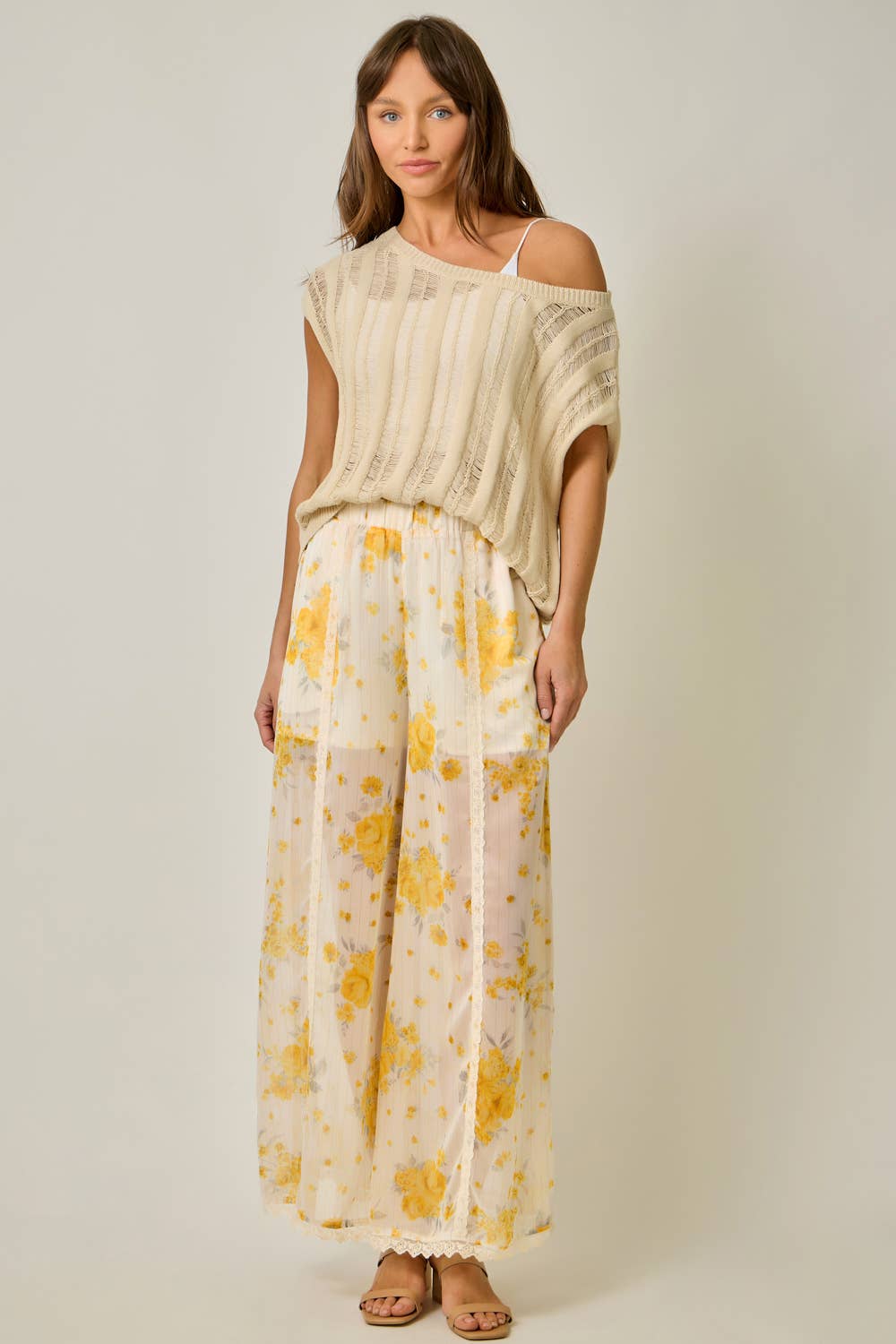 The Golden Rose Lace Palazzo Pants
