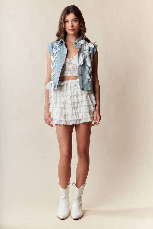 Bluebell Charm Denim Vest