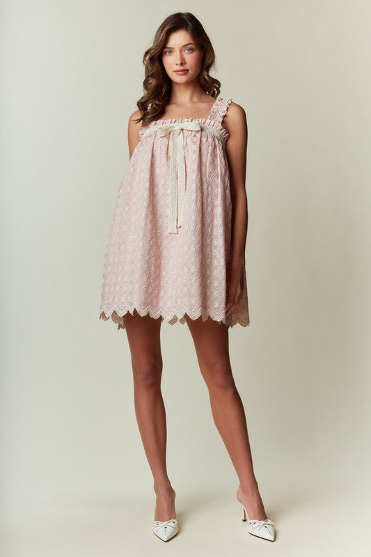 Blushing Bows Babydoll Dress
