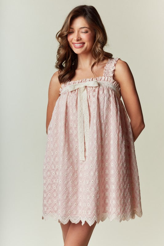 Blushing Bows Babydoll Dress