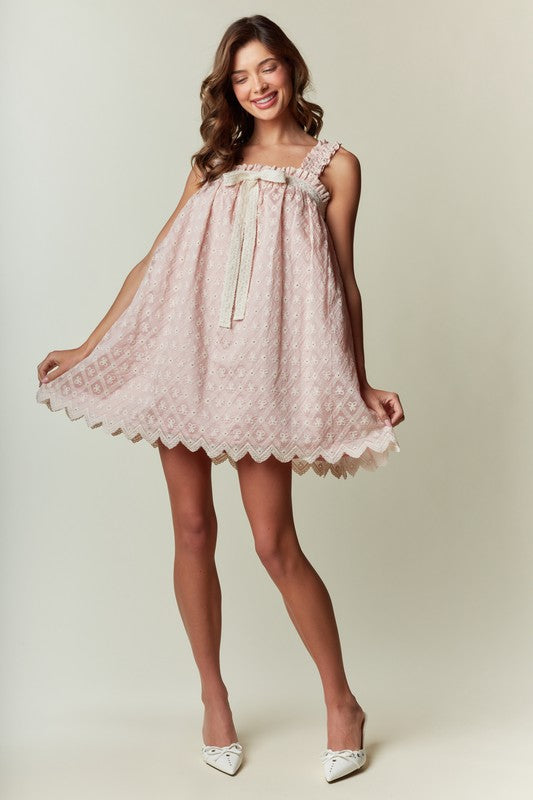 Blushing Bows Babydoll Dress