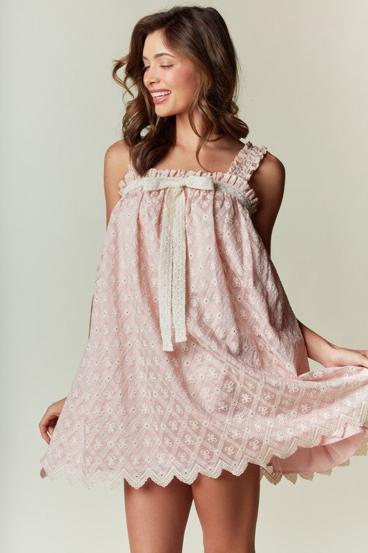 Blushing Bows Babydoll Dress