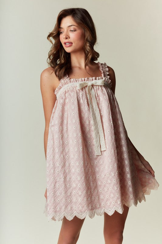 Blushing Bows Babydoll Dress