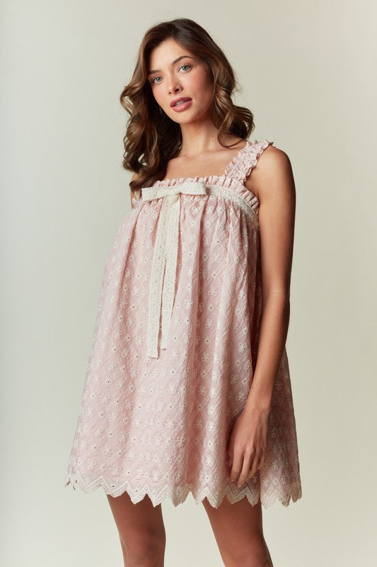 Blushing Bows Babydoll Dress