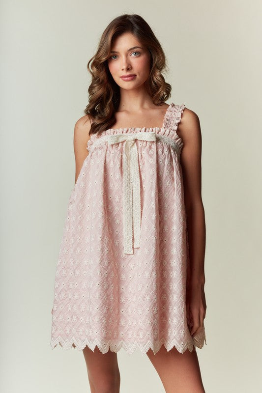 Blushing Bows Babydoll Dress