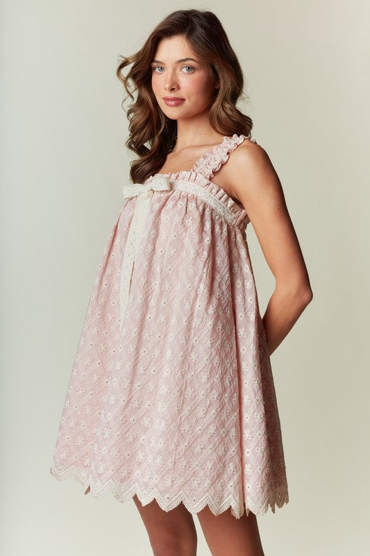 Blushing Bows Babydoll Dress
