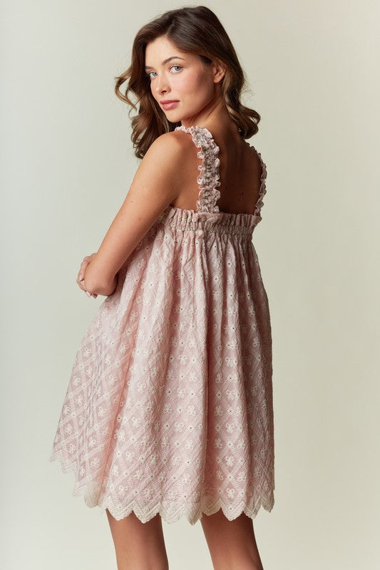 Blushing Bows Babydoll Dress