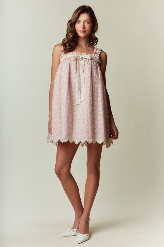 Blushing Bows Babydoll Dress