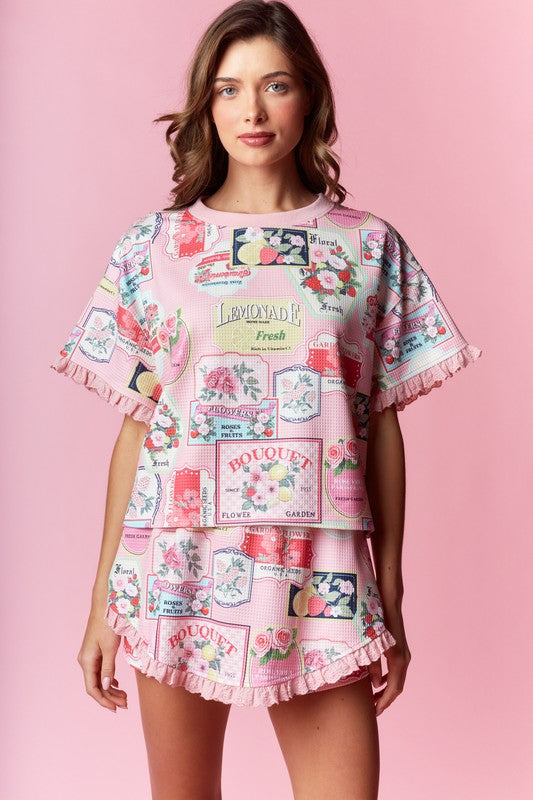 Vintage Label  Love Short Set