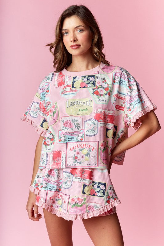 Vintage Label  Love Short Set