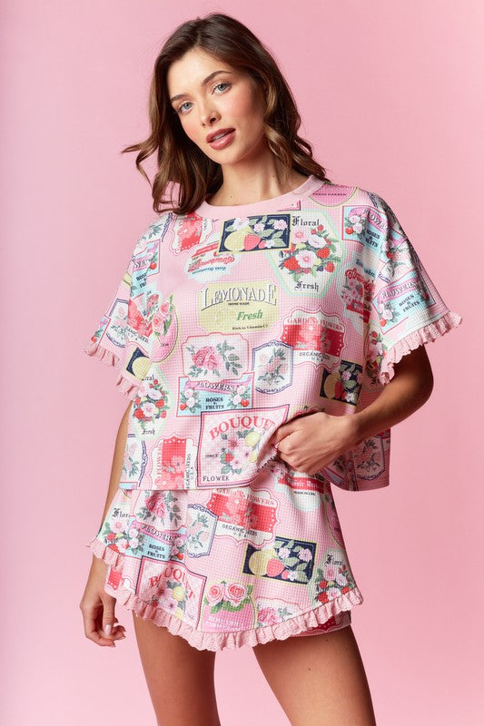 Vintage Label  Love Short Set