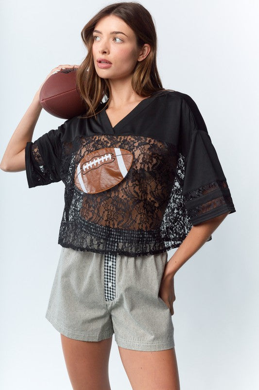 Touchdown Lace Mesh Top