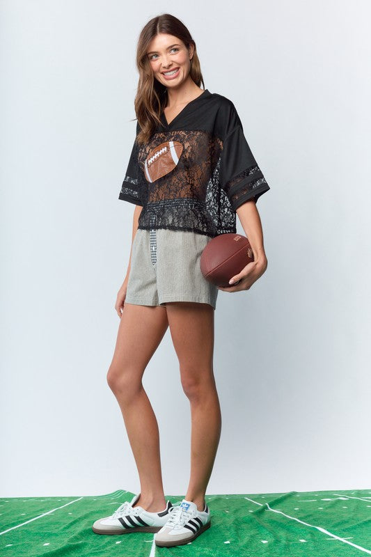 Touchdown Lace Mesh Top