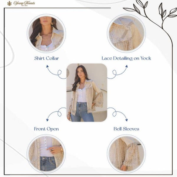 The Enchanted Lace Bell Sleeve Jacket