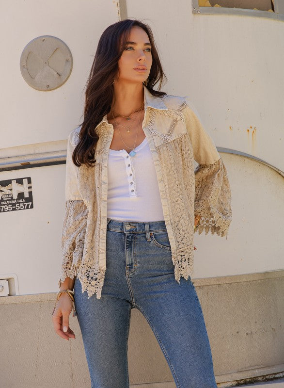 The Enchanted Lace Bell Sleeve Jacket