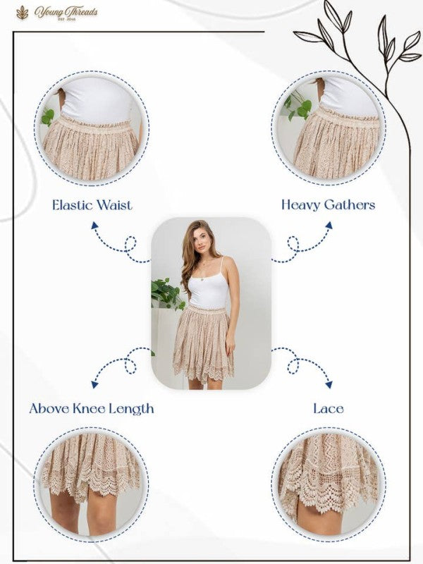 The Desert Dream Lace Mini Skirt