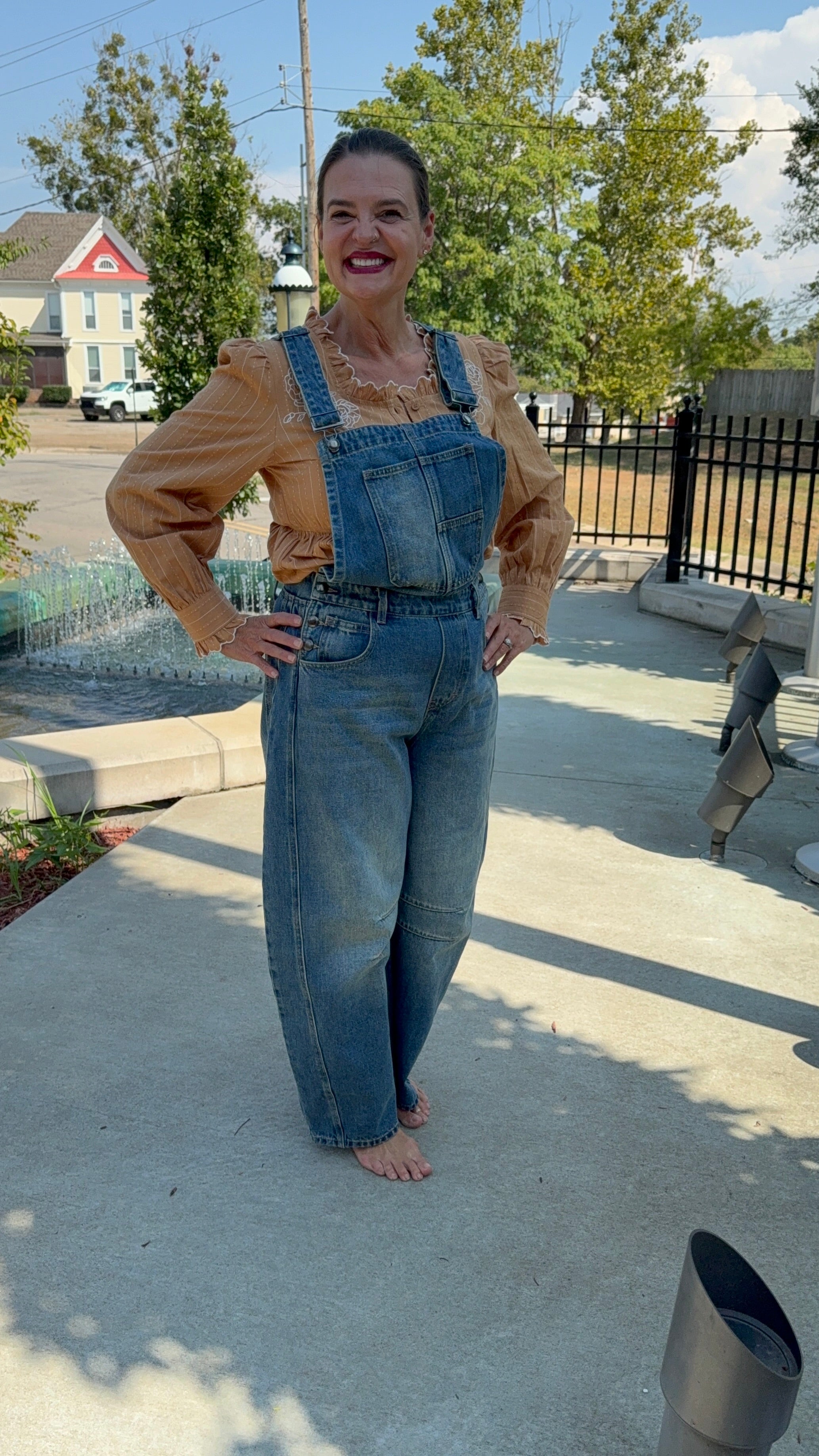 Roxanne Barrel Jean Denim Overall