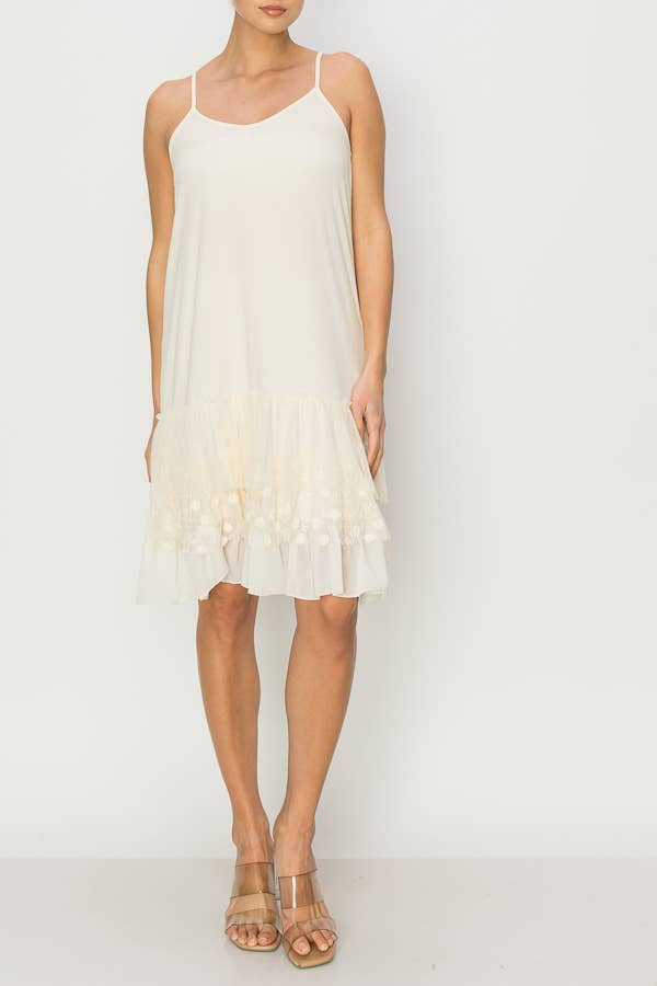 Beige Lace Dress Extender