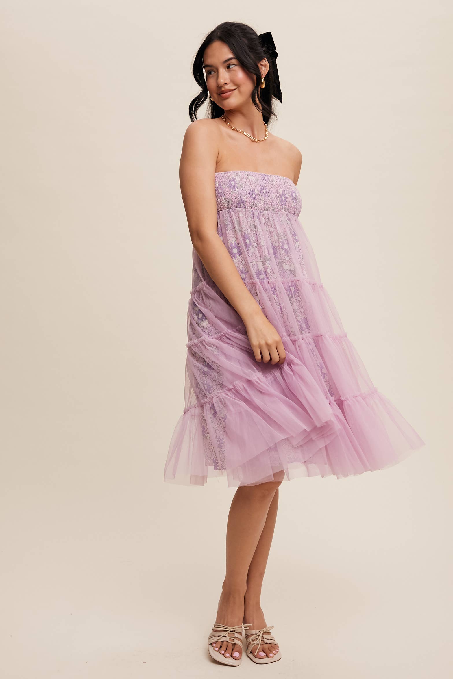 Lavender Blooms Convertible Tulle Skirt & Dress