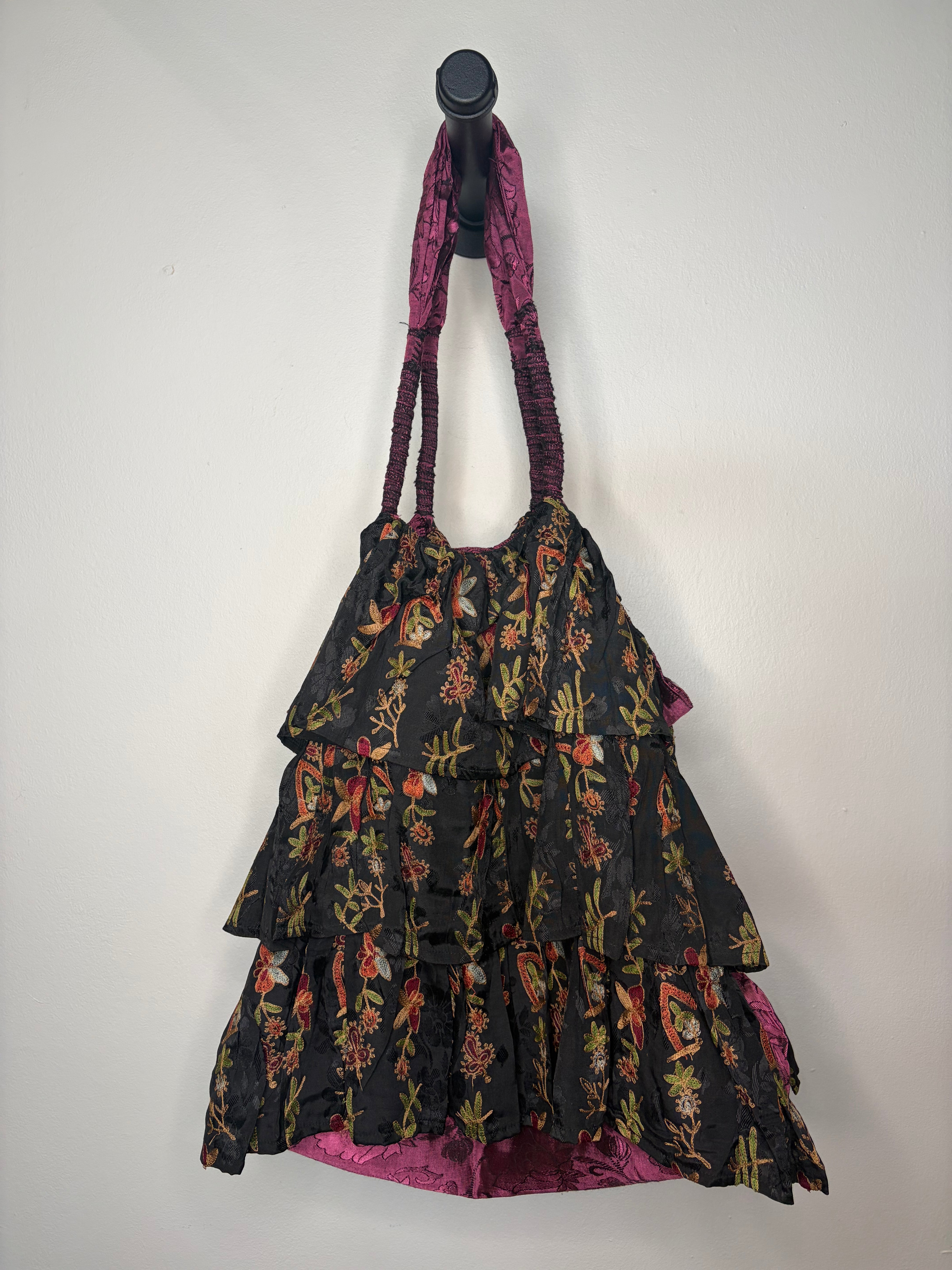 Berry Boho Patchwork Tote