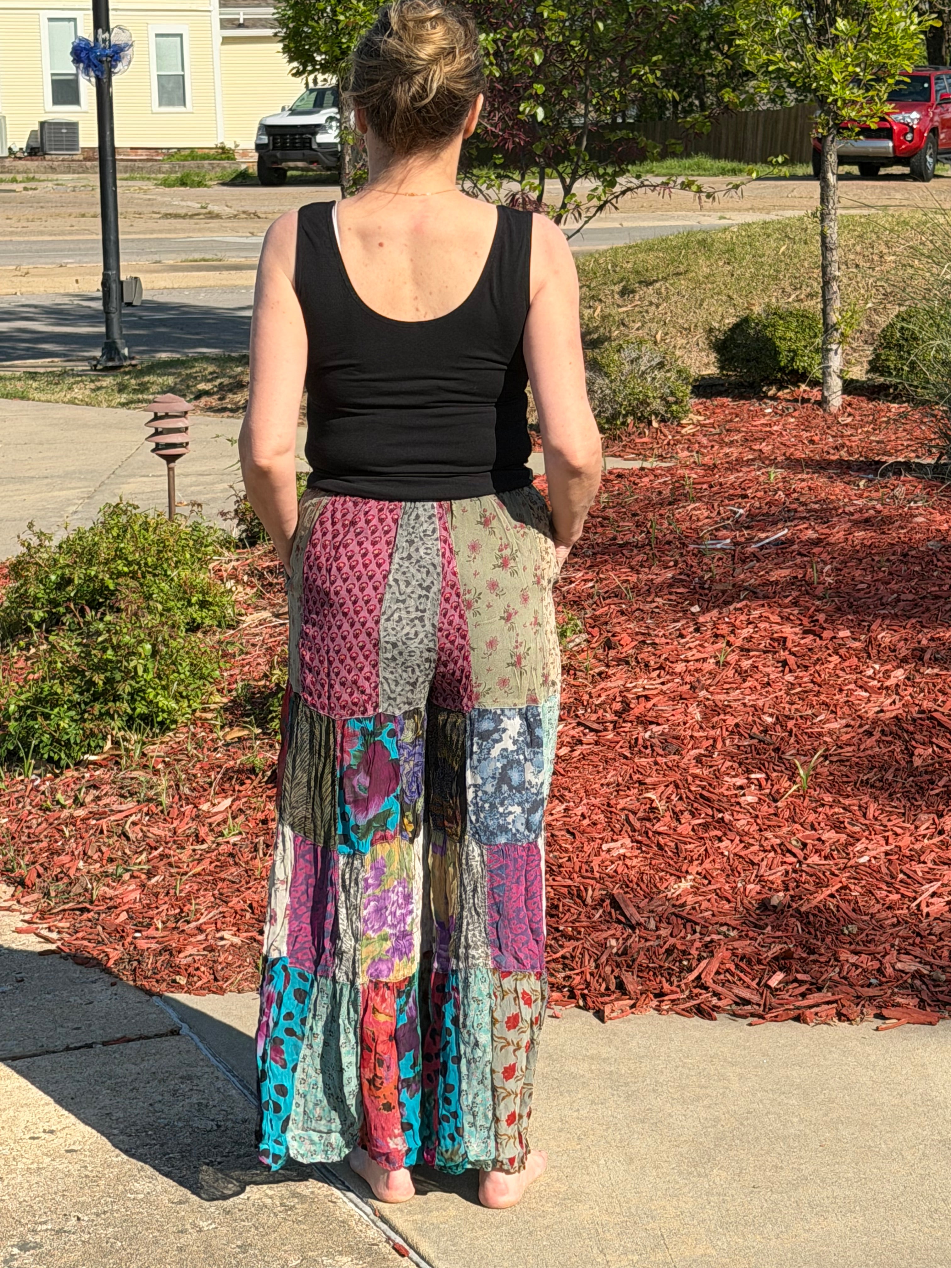 Bohème Patchwork Georgette Flares