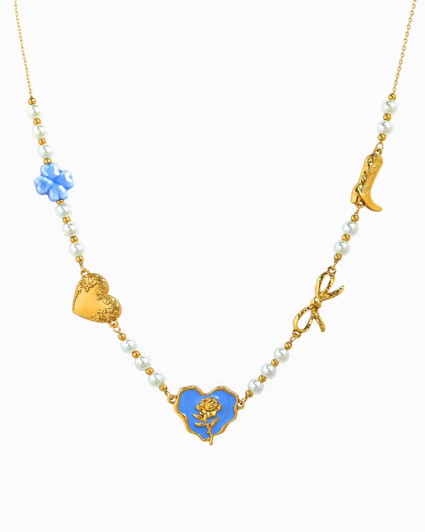 Once Upon a Rose Heart Western Necklace