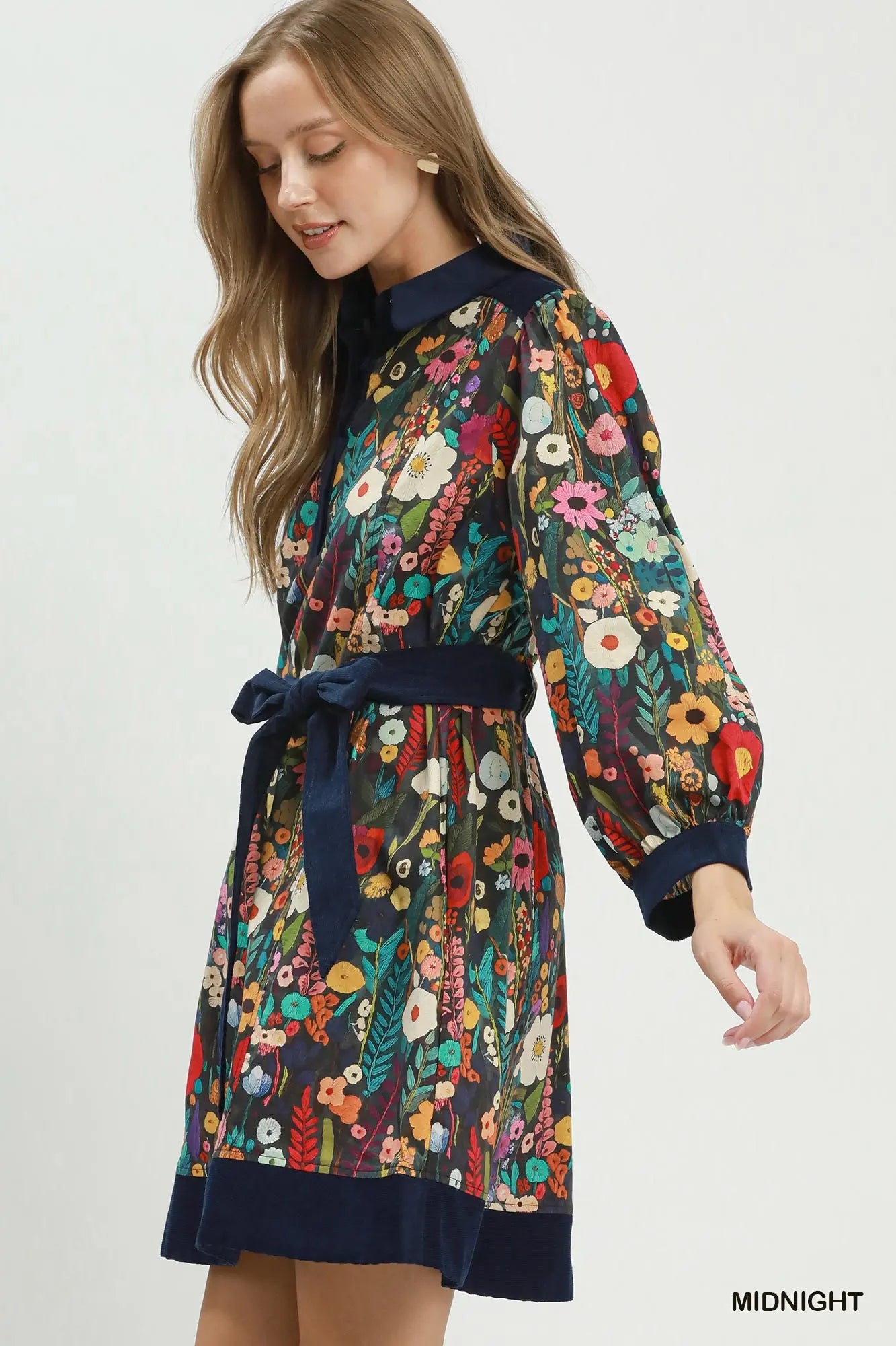 Into the Garden Collared Mini Dress