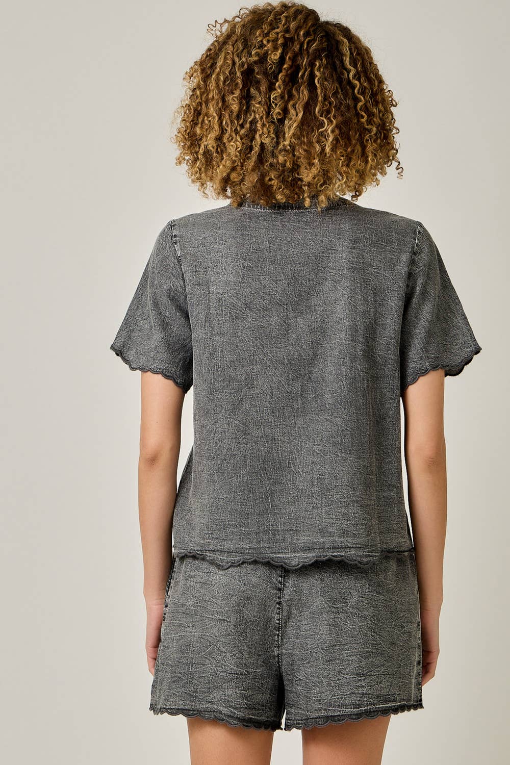 Eyelet Embroidered Washed Tencel Blouse
