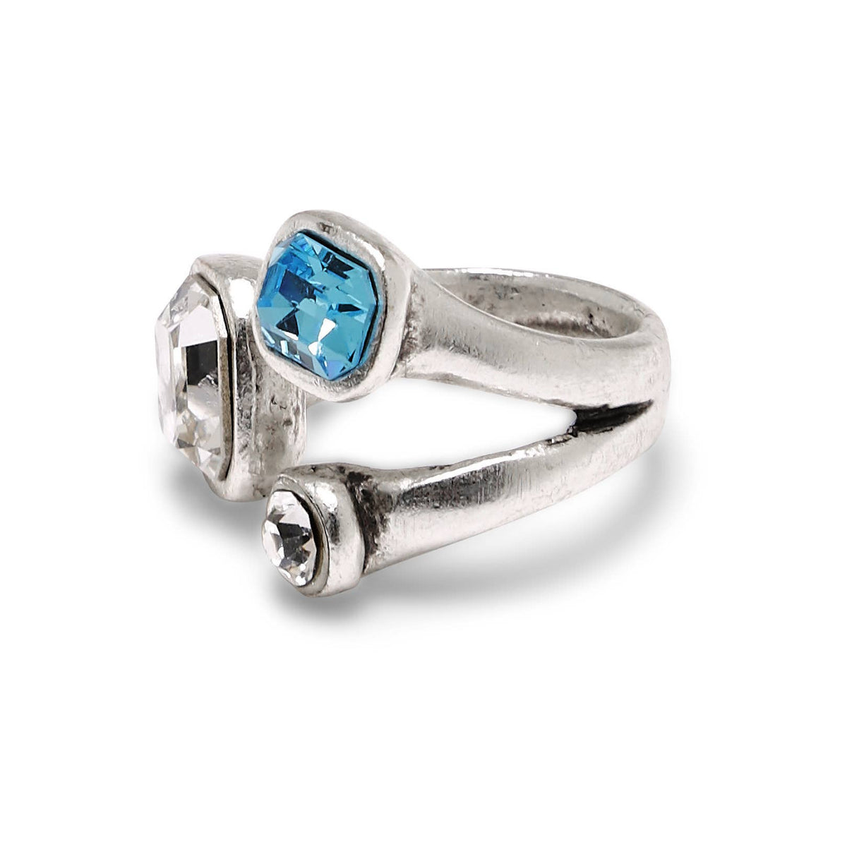 Blue Skies Crystal Ring