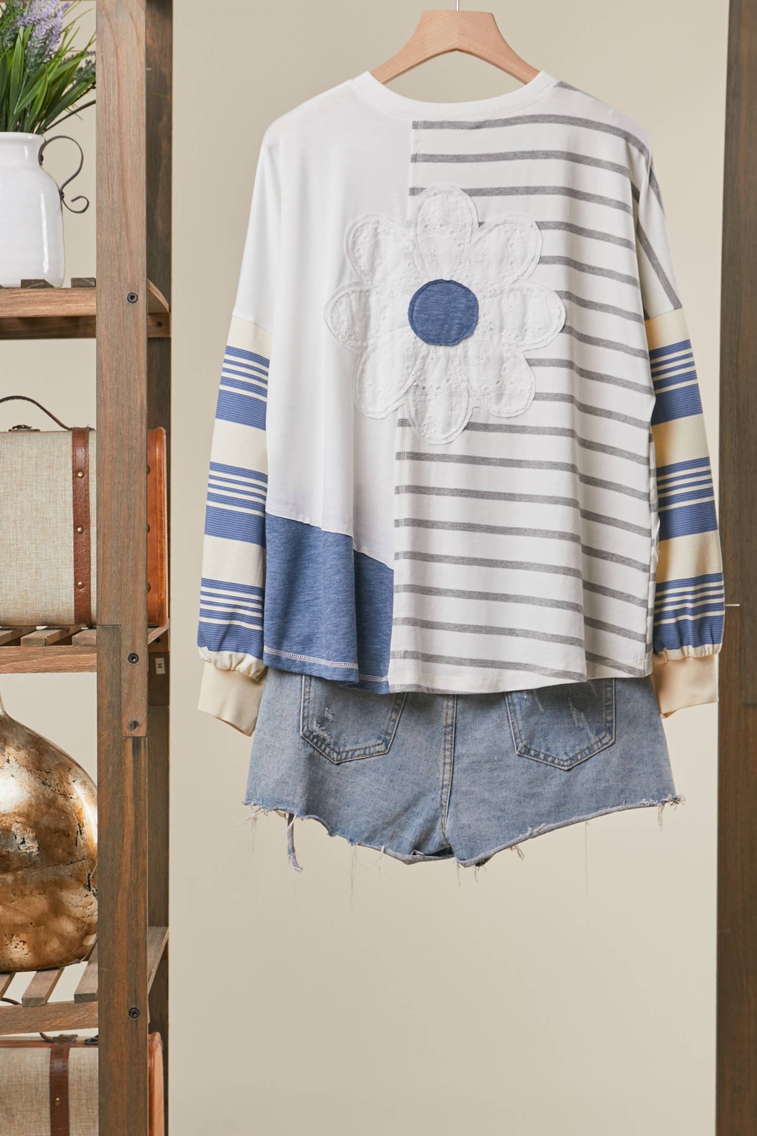 Olivia Striped Floral Top