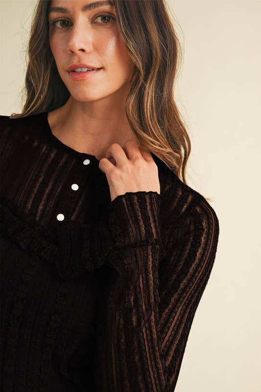 Willow Ruffle Knit Top