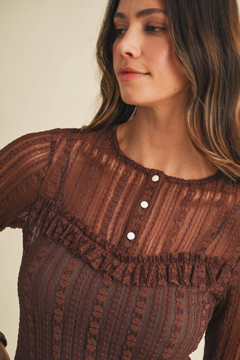 Willow Ruffle Knit Top