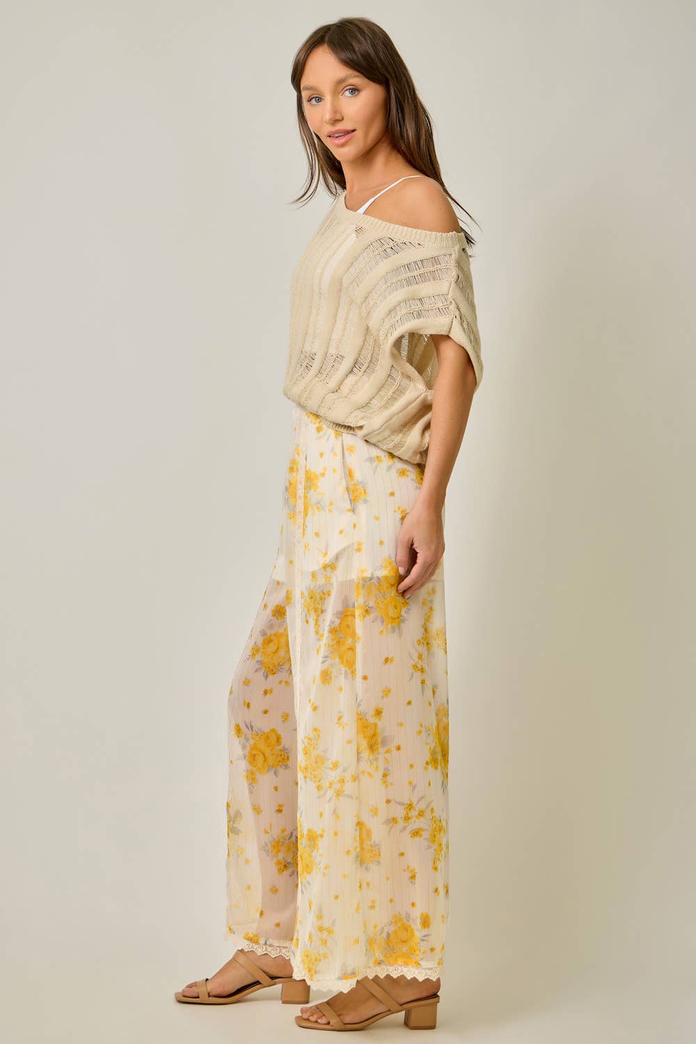 The Golden Rose Lace Palazzo Pants