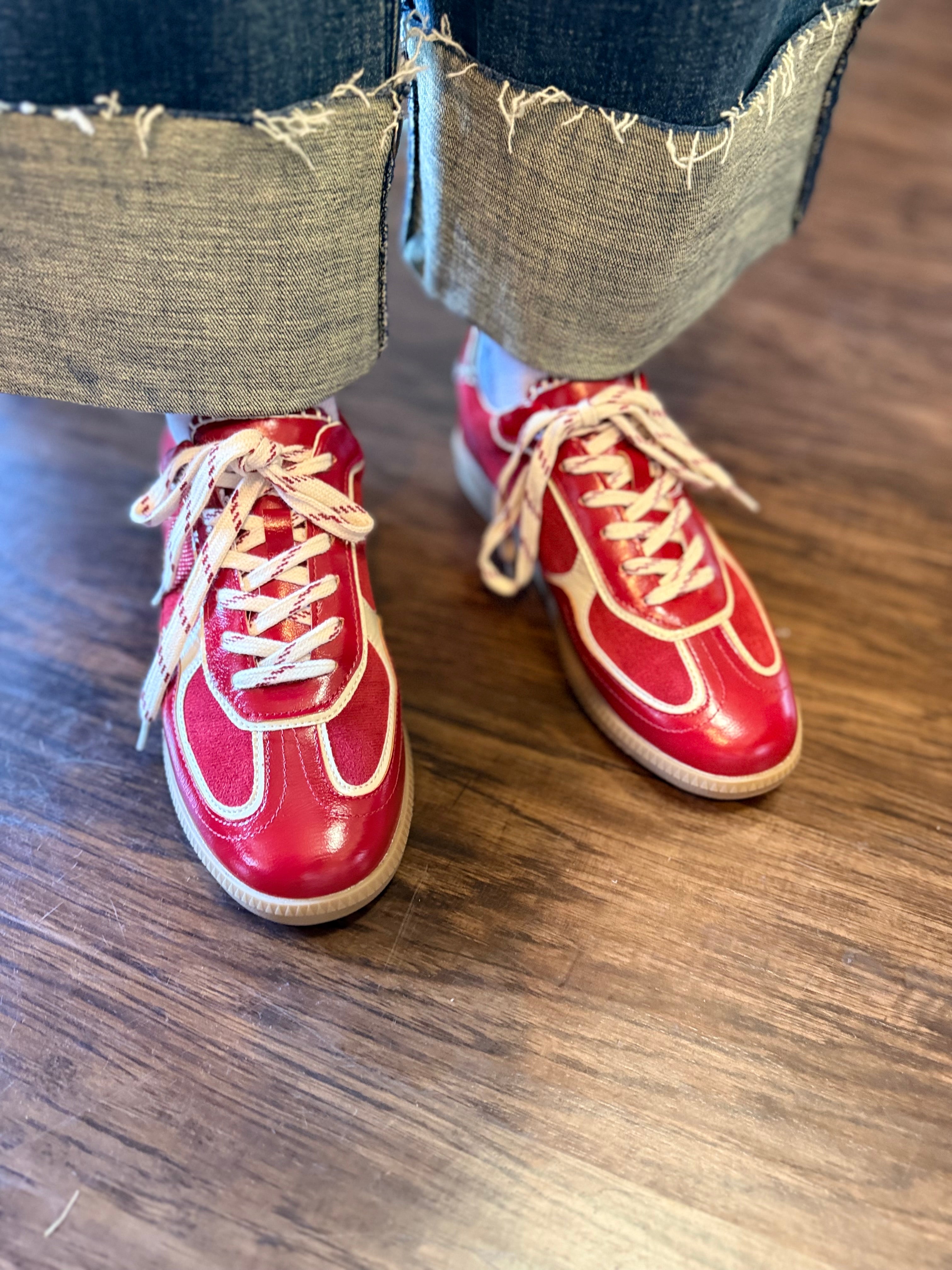 Cherry Dreams Lace Up Sneaker