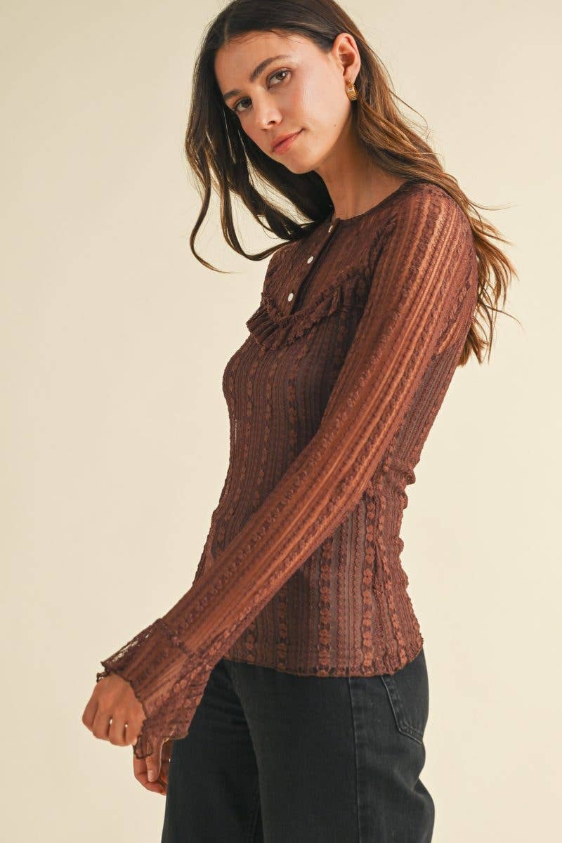 Willow Ruffle Knit Top